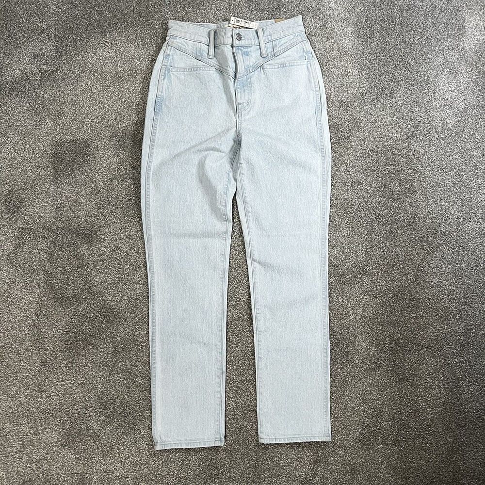 Madewell Womens Jeans Size 25 Hi Rise Light Wash Straight Leg NEW